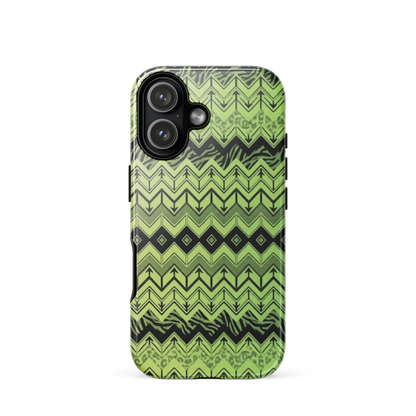 Lime Green Chevron Zebra & Leopard Print Tough Case for iPhone®