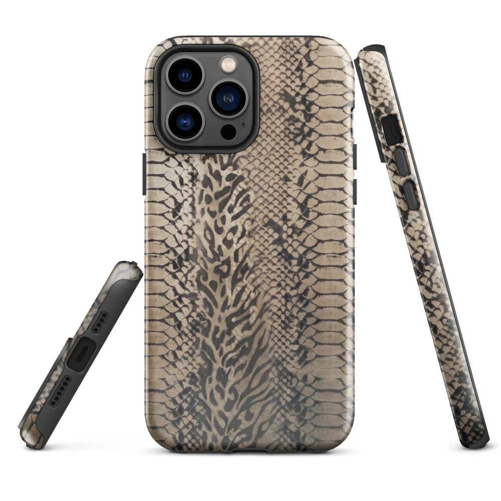 Neutral Snake Skin Tough Case for iPhone®