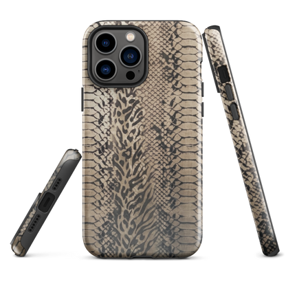 Neutral Snake Skin Tough Case for iPhone®