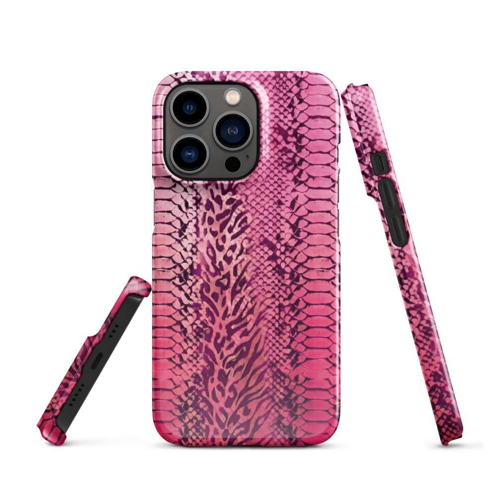 Hot Pink to Light Pink Zebra Print Snap Case for iPhone