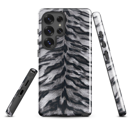 Gray Tiger Print Tough Case for Samsung