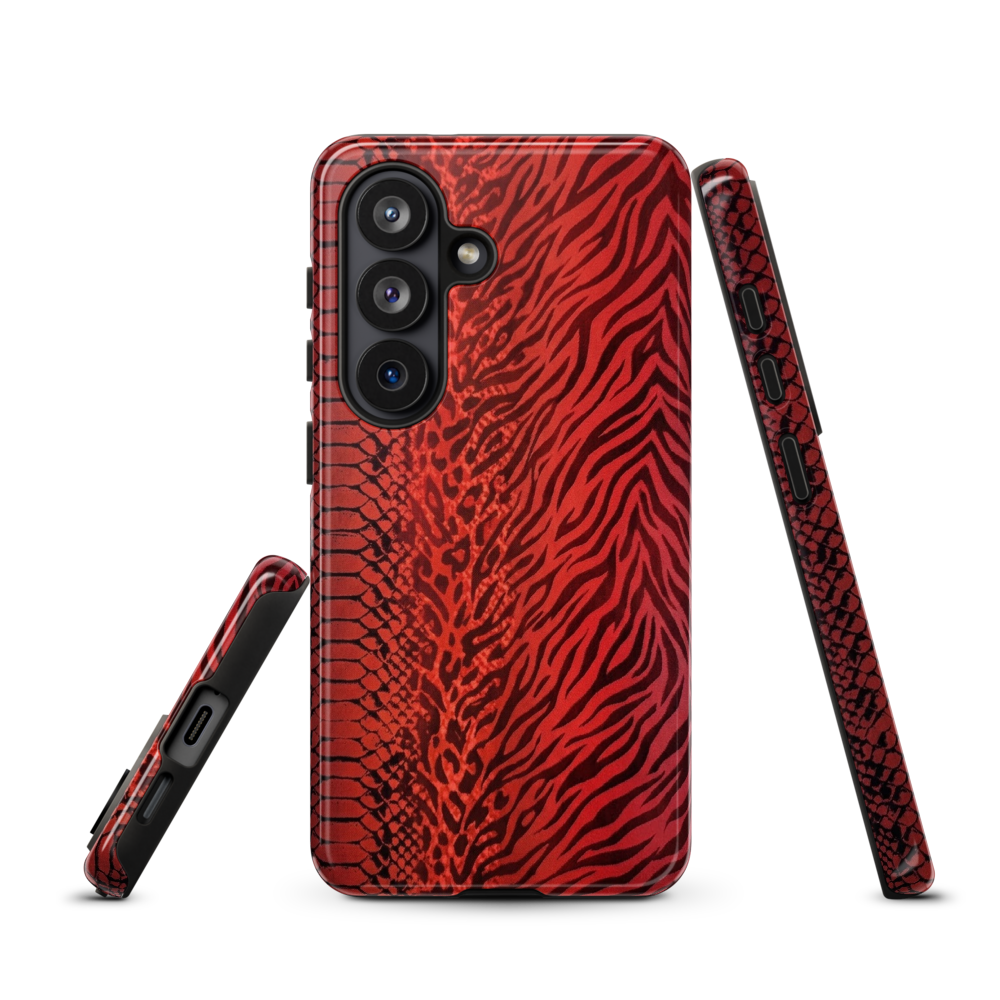Red Zebra Snake & Leopard Print Tough Case for Samsung