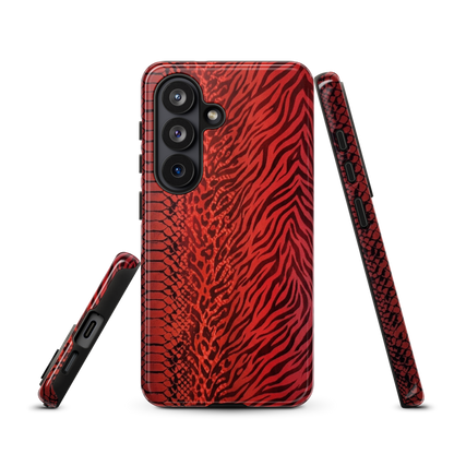 Red Zebra Snake & Leopard Print Tough Case for Samsung