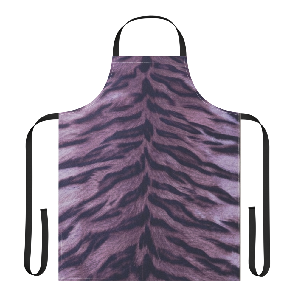 Purple Tiger Print Strap Apron