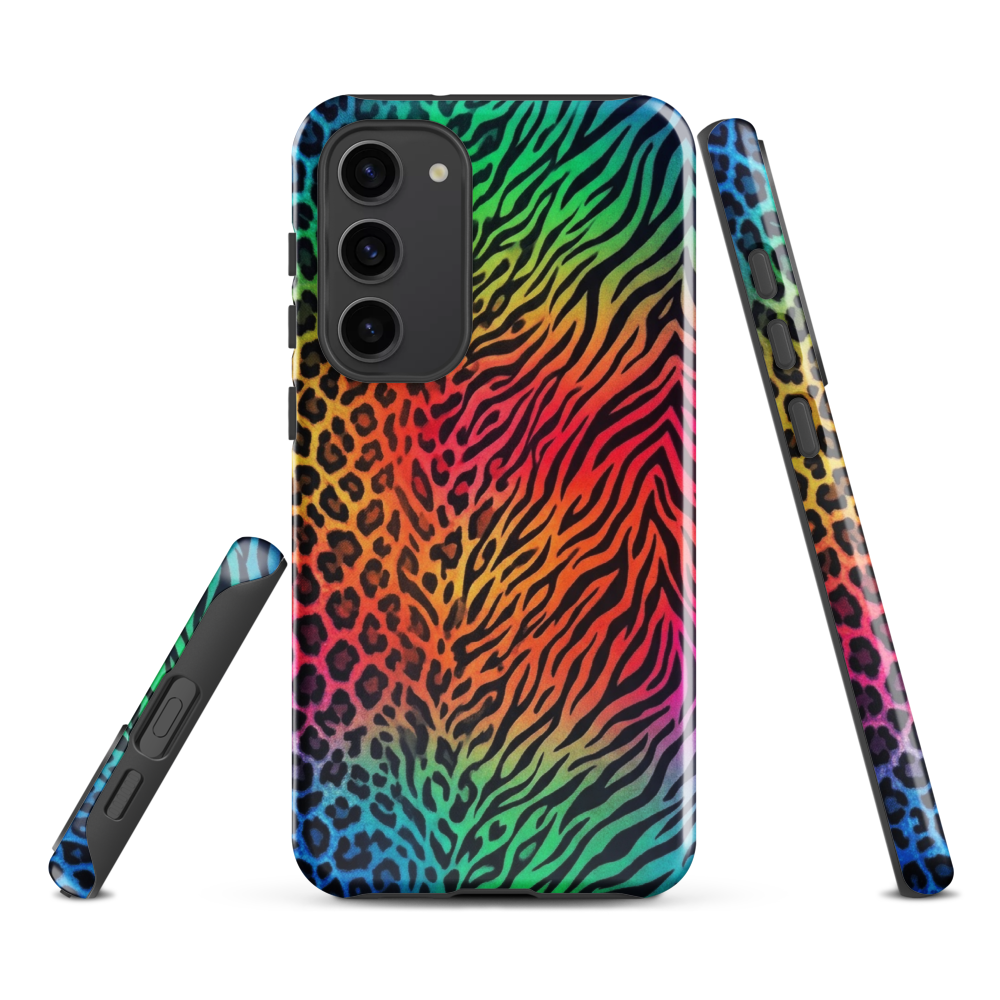 Rainbow Leopard & Zebra print Tough Case for Samsung