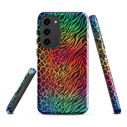 Rainbow Leopard & Zebra print Tough Case for Samsung