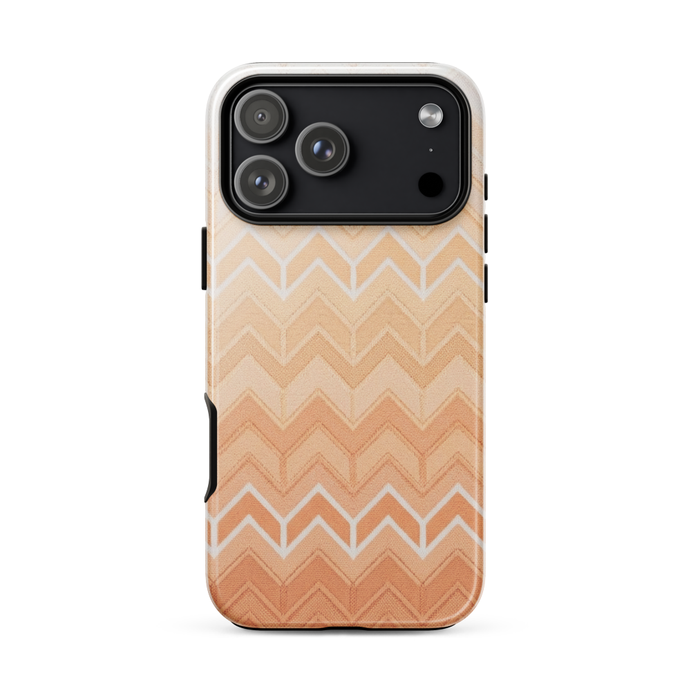 Coastal Orange Chevron Pattern Tough Case for iPhone®