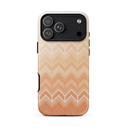 Coastal Orange Chevron Pattern Tough Case for iPhone®