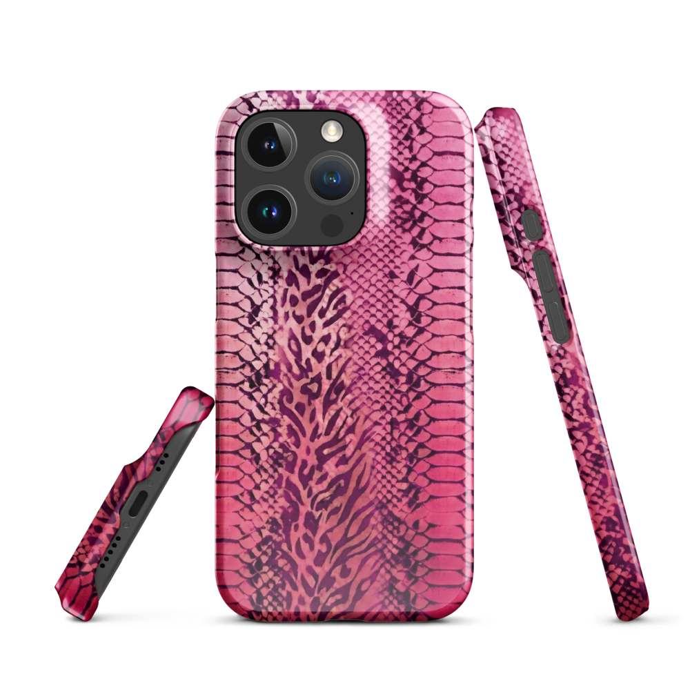 Hot Pink to Light Pink Zebra Print Snap Case for iPhone