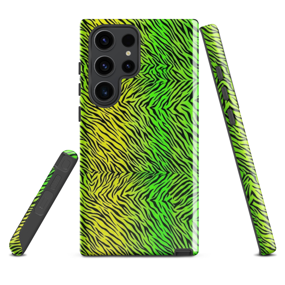 Green & Yellow  Zebra Print Tough Case for Samsung