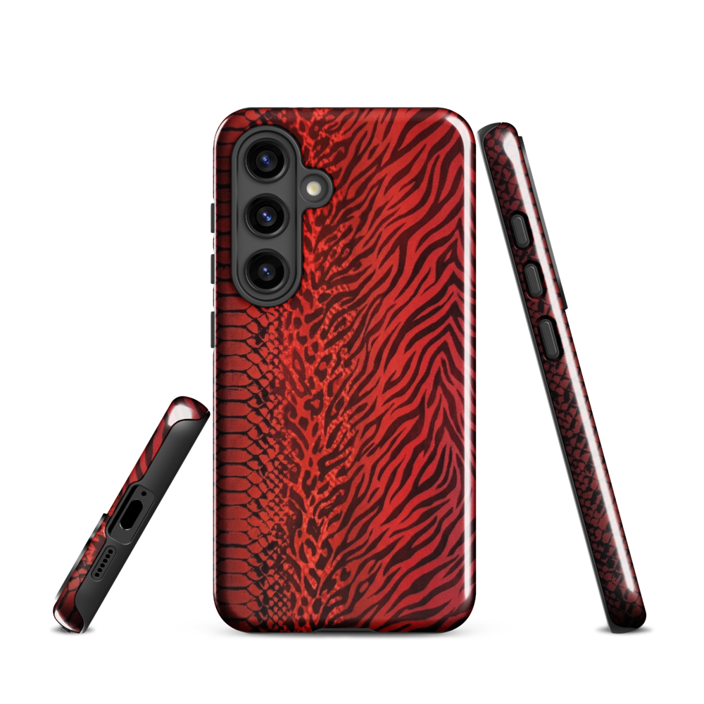 Red Zebra Snake & Leopard Print Tough Case for Samsung