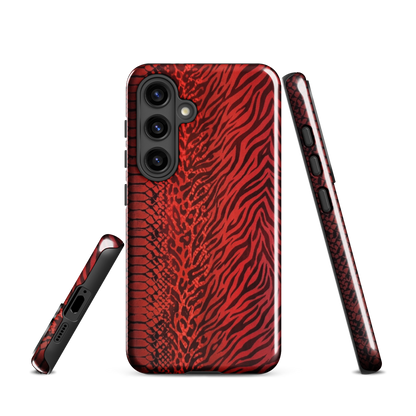 Red Zebra Snake & Leopard Print Tough Case for Samsung