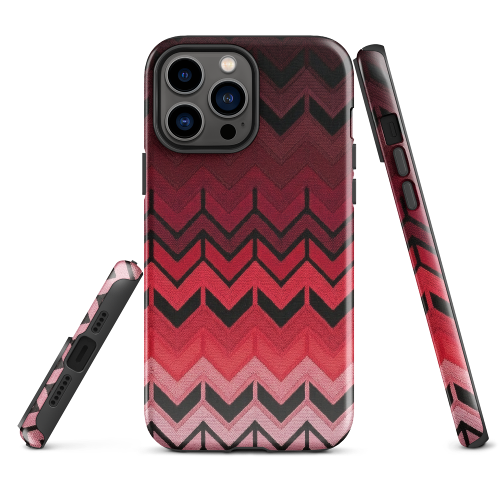 Red Chevron Tough Case for iPhone®