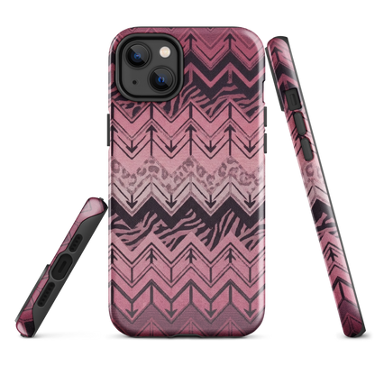 Pink Chevron Zebra & Leopard Print Tough Case for iPhone®