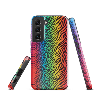 Vibrant Rainbow Snake Skin Zebra & Leopard Print Tough Case for Samsung