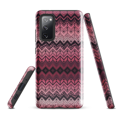 Pink Chevron Pattern Leopard & Zebra Print Tough Case for Samsung