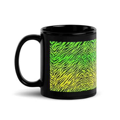 Zebra Print Black Glossy Mug