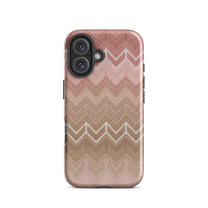 Pink & Muaves Chevron Pattern Tough Case for iPhone®