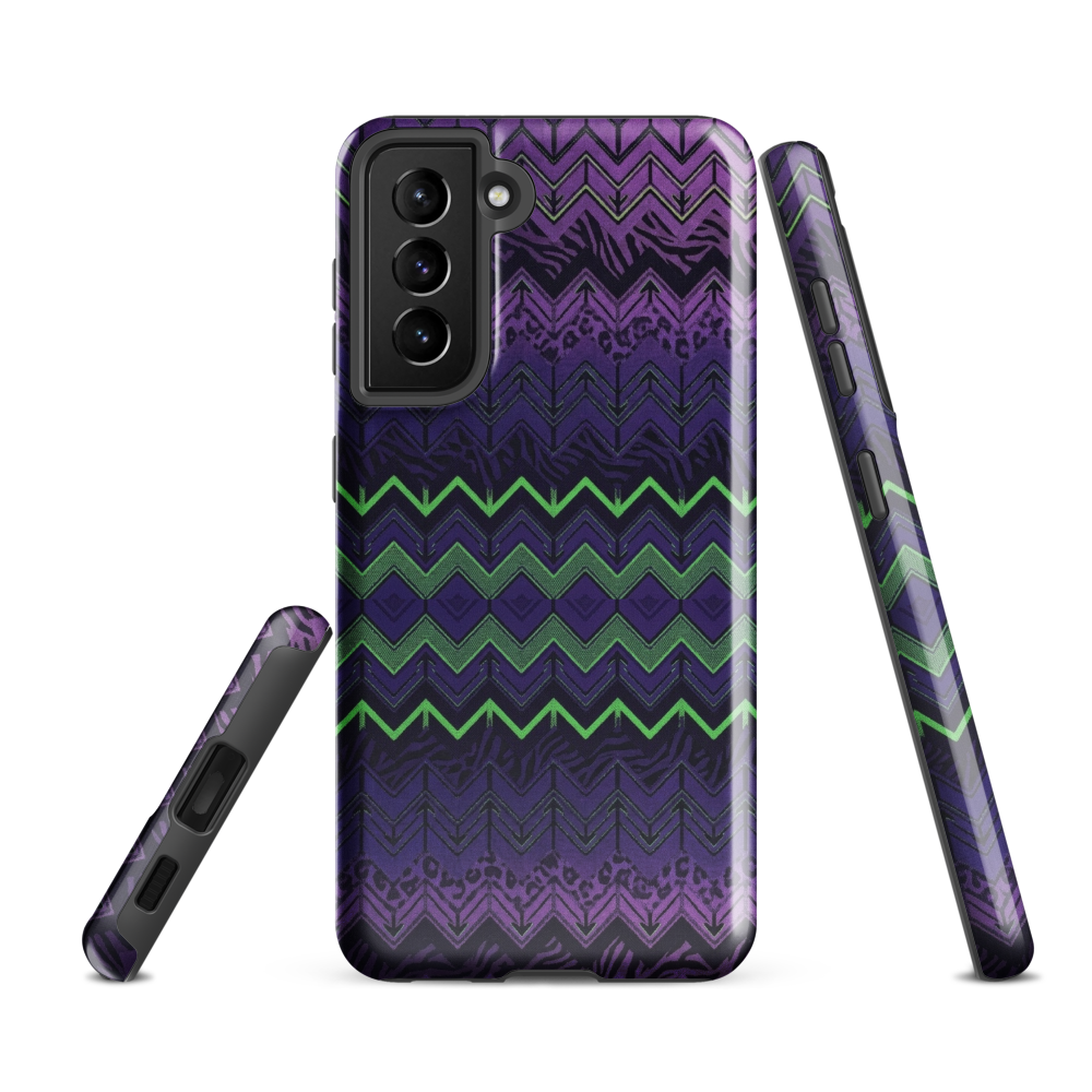 Halloween Chevron Purple & Green Edition Tough Case for Samsung