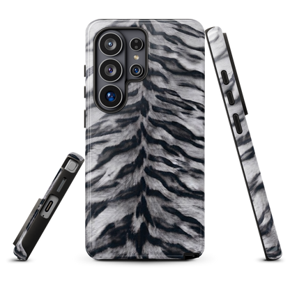 Gray Tiger Print Tough Case for Samsung