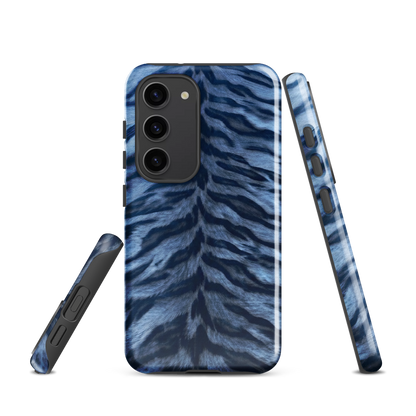 Blue Tiger Print Tough Case for Samsung