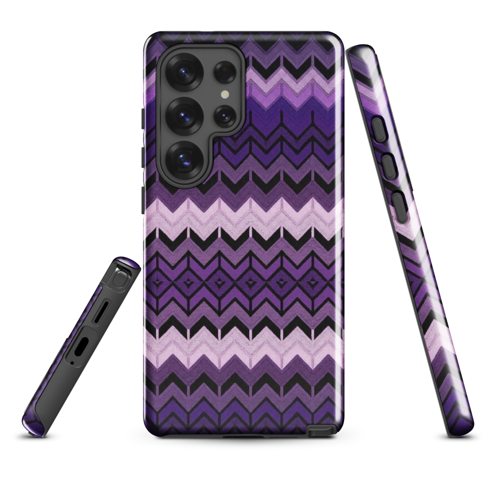 Purple Chevron Tough Case for Samsung