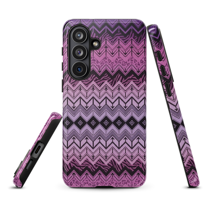 Purple Chevron Zebra & Leopard Print Tough Case for Samsung