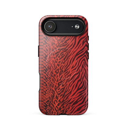 Red Zebra Snake & Leopard Print MagSafe Tough Case for iPhone®