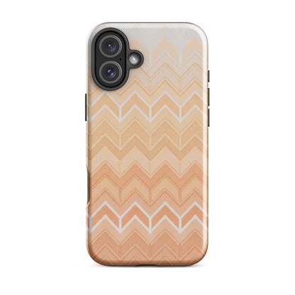Coastal Orange Chevron Pattern Tough Case for iPhone®