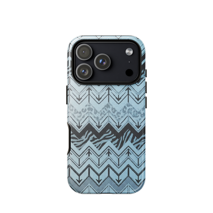 Blue Chevron Zebra & Leopard Print Tough Case for iPhone®