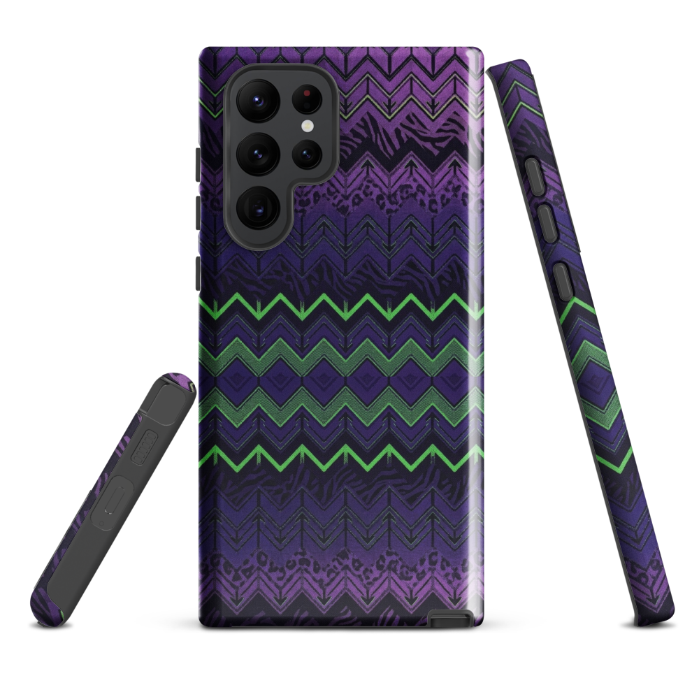 Halloween Chevron Purple & Green Edition Tough Case for Samsung