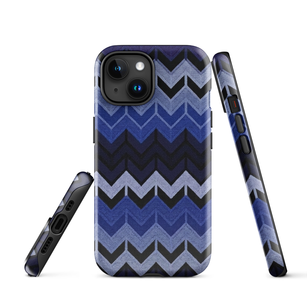 Blue Chevron Tough Case for iPhone®