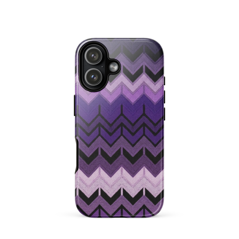 Purple Chevron Tough Case for iPhone®